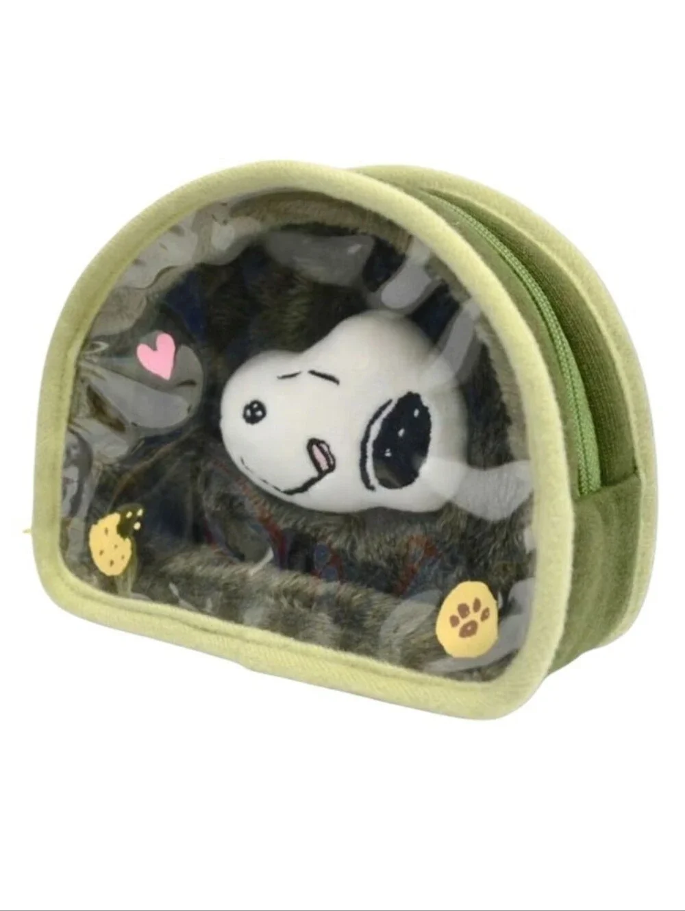 Peanuts Snoopy Plush Accessories Makeup Pouch Green White